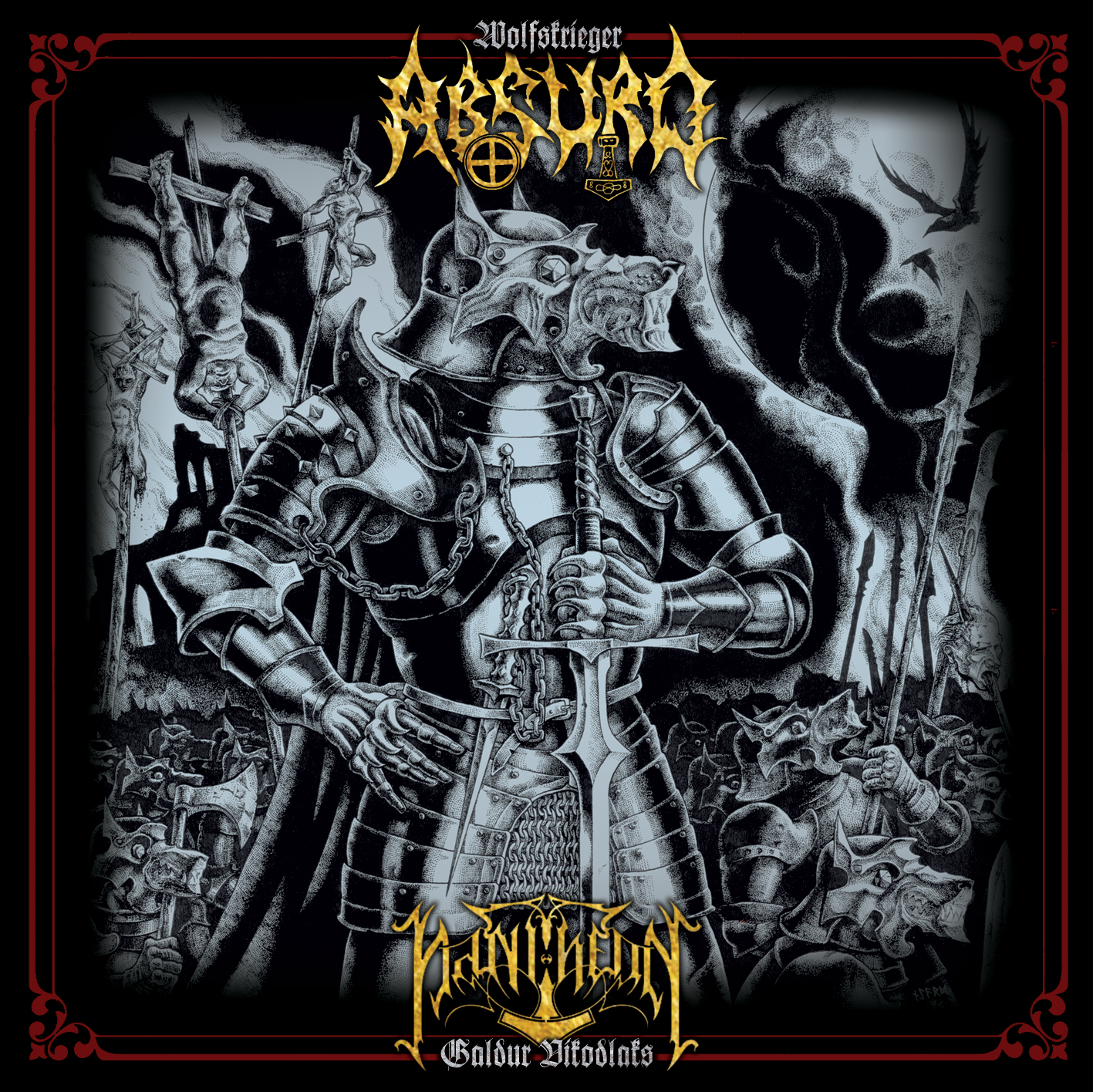 Absurd/Pantheon - Wolfskrieger/Galdur Vikodlaks (Split CD) Absurd/Pantheon - Wolfskrieger/Galdur Vikodlaks (Split CD)